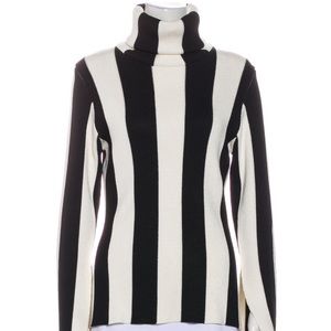 Monse white and black stripe sweater